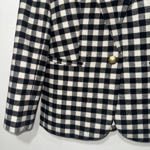 J. Crew Wool Blend One Button Blazer - Buffalo Plaid 2 - Picture 6 of 8